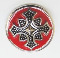 (image for) Snap Jewelry Enamel -Cross Pattern Red