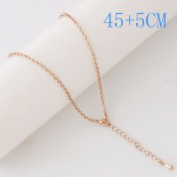 (image for) Fashion Rose Gold Oval Link Chain - 18" + Extender
