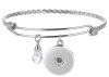 (image for) Snap Jewelry Bracelet Alex & Ani Inspired - Silver Stainless