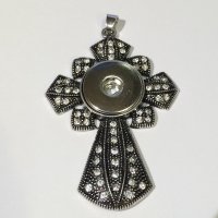 (image for) Snap Jewelry Pendant - Scalloped Cross