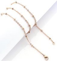 (image for) Stainless Steel Ball Station Cable Chain - 24" Rose Gold