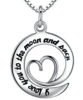 (image for) 925 Sterling Silver I Love You To The Moon & Back Heart