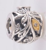 (image for) Charm 925 - Tumbling Leaves Silver & Gold