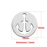 (image for) 12*12mm Small Stainless Steel Charm - Anchor