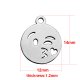 (image for) 12*14mm Small Stainless Steel Charm - Blowing A Kiss Emoji
