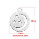 (image for) 12*14mm Small Stainless Steel Charm - Moon & Stars