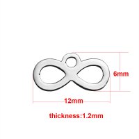 (image for) Small 6*12mm Stainless Steel Charm - Infinity