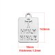 (image for) 10*14.5mm Small Stainless Steel Charm - "Holy Bible"