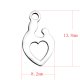 (image for) Small Stainless Steel Charm 08.2*13.8mm - Mother & Child