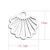 (image for) Small Stainless Steel Charm 13.1*14mm - Shell