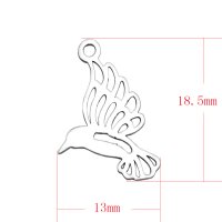 (image for) Small 18.5*13mm Stainless Steel Charm - Dove