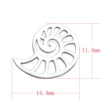 (image for) Small 14.4*11.4mm Stainless Steel Charm - Shell