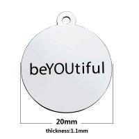 (image for) Medium 20*23.2mm Stainless Steel Charm - beYOUtiful