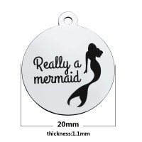 (image for) Medium 20*23.2mm Stainless Steel Charm - Really a mermaid