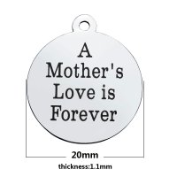 (image for) Medium 20*23.2mm Stainless Steel Charm - A Mother's Love