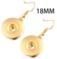 (image for) Snap Jewelry Gold Plated Earrings French Hook fits18-20mm