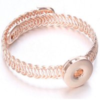(image for) Snap Jewelry Bracelet Wire Wrap Bangle Thin - Rose Gold