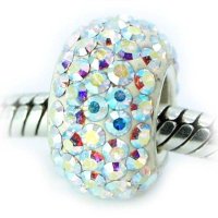 (image for) Silver Plated Core Crystal Charm AB