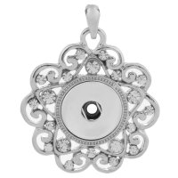 (image for) Snap Jewelry Pendant - Rhinestone Scroll Designer