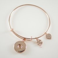 (image for) Snap Jewelry Bracelet Alex & Ani Inspired - Rose Gold
