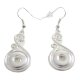 (image for) Mini Snap 12mm Silver Plated Swirl Earrings French Hook