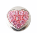 (image for) Mini Snap Jewelry Pink Heart Rhinestone Lovefits 12mm Petite Ginger Style Charm