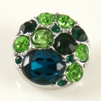 (image for) Snap Jewelry Rhinestone - Cluster - Multi Teal