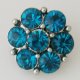 (image for) Snap Jewelry Rhinestone - Cluster - Teal