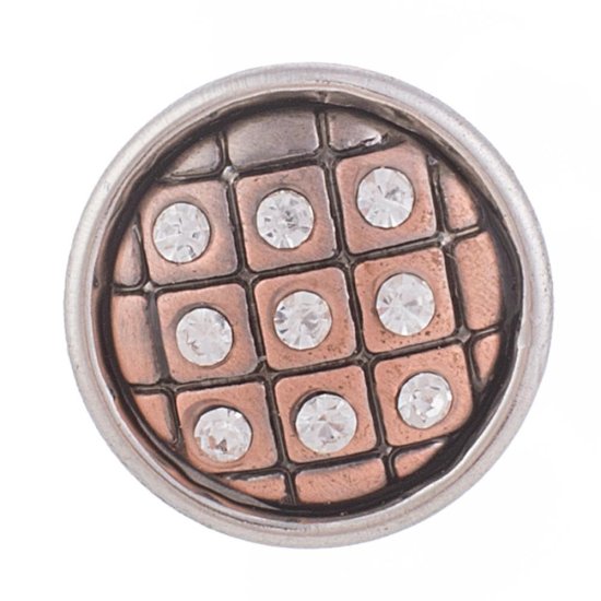 (image for) Mini 12mm Snap Jewelry Rhinestone Metal - Rose Gold - Click Image to Close