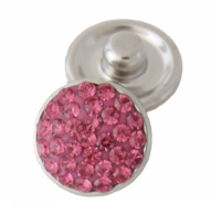 (image for) Mini Snap Jewelry Pink Crystal Rhinestone Stud fits 12mm Petite Ginger Charms
