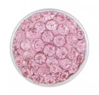 (image for) Mini Snap Jewelry Light Pink Rhinestone Stud fits 12mm Petite Ginger Charm
