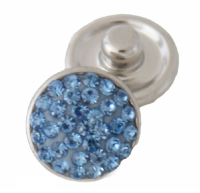 (image for) Mini Snap Jewelry Sky Blue Rhinestone Stud fits 12mm Petite Ginger Style Charm