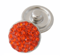 (image for) Mini Snap Jewelry Orange Crystal Rhinestone Stud fits 12mm Petite Ginger Charm