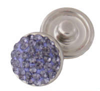 (image for) Mini Snap Jewelry Iris Purple Rhinestone Crystal Stud fits 12mm Petite Ginger