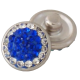 (image for) Mini Snap Jewelry Blue & White Rhinestone Crystal Stud fits 12mm Petite Ginger