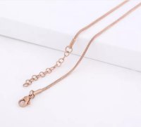 (image for) Stainless Steel Snake Chain 1.5mm 18"+ 2" Rose Gold Lobster