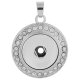 (image for) Snap Jewelry Rhinestone Pendant Halo Clear Tones