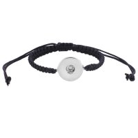 (image for) Snap Jewelry Anklet or Bracelet Friendship - Black Nylon