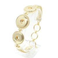 (image for) Snap Jewelry Toggle Bracelet Chain Strands - Triple Gold