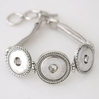 (image for) Snap Jewelry Toggle Bracelet Chain Strands - Triple