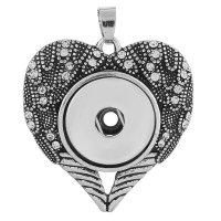 (image for) Snap Jewelry Angel Wing Heart Pendant