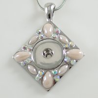 (image for) Snap Jewelry Pendant - Diamond Shape & Beige Stone