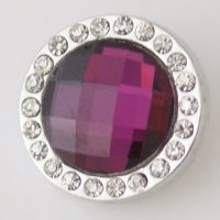 (image for) Snap Jewelry Faceted Crystal Rhinestone - Purple