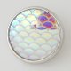 (image for) Snap Jewelry Iridescent Design - Scales AB Clear Silver Trim