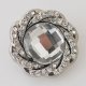 (image for) Snap Jewelry Rhinestone - Faceted Weaved Center - Clear