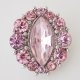 (image for) Snap Jewelry Rhinestone - Faceted Oval Center - Pink