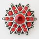 (image for) Snap Jewelry Rhinestone - Faceted Star - Red