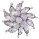 (image for) Snap Jewelry Rhinestone - Faceted Pinwheel - AB & Clear