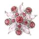 (image for) Snap Jewelry Rhinestone - Faceted Flower Design - Shades of Pink