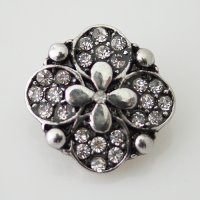 (image for) Snap Jewelry Rhinestone - Flower - Clear
